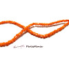 Lot de 50 perles MINI CUBE en verre 2,5mm ORANGE
