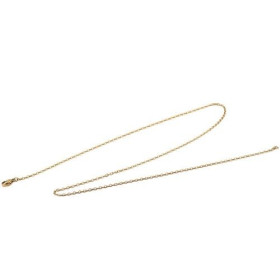 Colliers Princesse 45 cm, maille Jaseron extra fine 2.5 mm, Acier Inoxydable 304  Doré