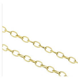 Colliers Princesse 45 cm, maille Jaseron extra fine 2.5 mm, Acier Inoxydable 304  Doré