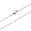 Collier, Sautoir Matinée 50 cm - maille extra fine fine 2mm - en Acier Inoxydable 304  Placage Argent Platine