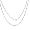 Colliers 45 cm maille Rollo 2mm en Acier Inoxydable 304 coloris Argent Platine
