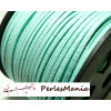 cordon en suédine aspect daim 3mm Bleu ciel et vert pastel