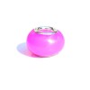 Perles intercalaire Résine qui s'illumine dans la nuit  14 par 9mm coloris ROSE FLASHY sur une base en métal Argenté