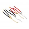 Bracelets Intercalaire cordon Nylon avec chaine de confort Laiton  finition Argenté Coloris Noir