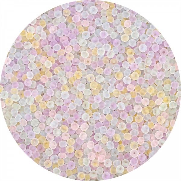 Sachet d'environ 220 Perles de rocaille en verre 3mm  effet Givre 10gr