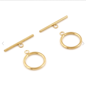 Fermoir T Toggle 35mm en Acier Inoxydable 304 finition Doré
