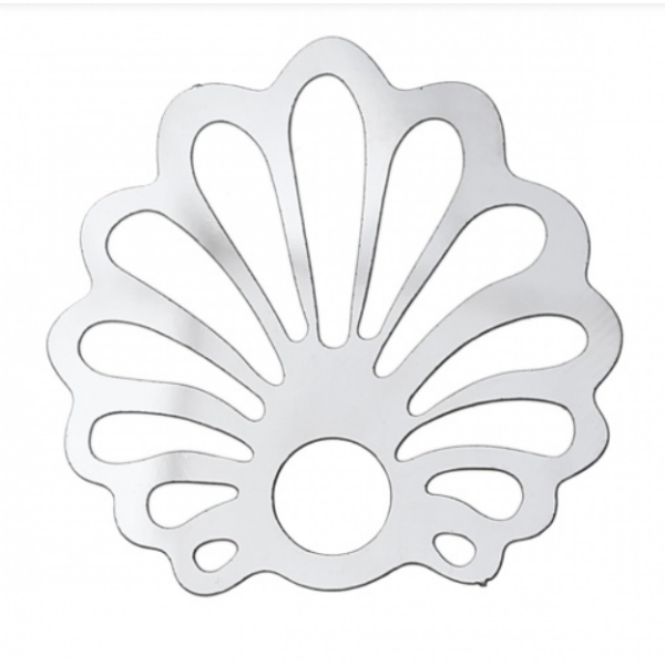 Connecteurs Estampes Coquille Saint Jacques 30mm en Acier Inoxydable 304 finition Argenté