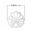 Connecteurs Estampes Coquille Saint Jacques 30mm en Acier Inoxydable 304 finition Argenté