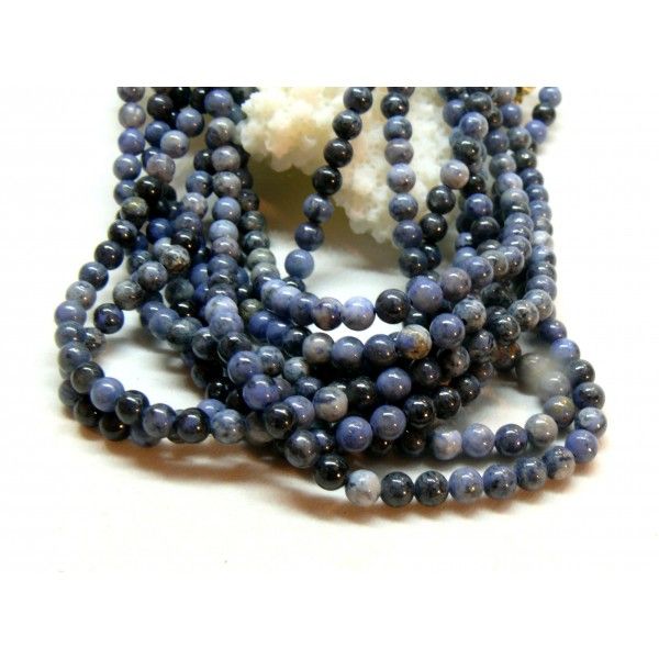Perles Rondes 3 mm Sodalite