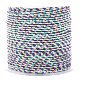 Cordon tressé et fil métallisé doré 1.5mm coloris C07