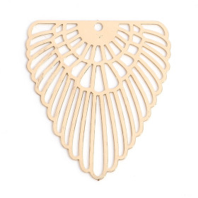 Estampes, pendentif filigrane triangle 31mm, métal Coloris Doré Bijoux  DIY