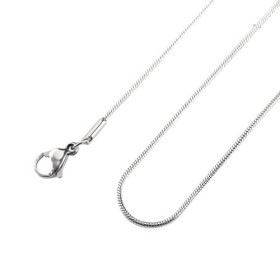 Colliers 45 cm - maille serpent 0.9 mm - en Acier Inoxydable 304