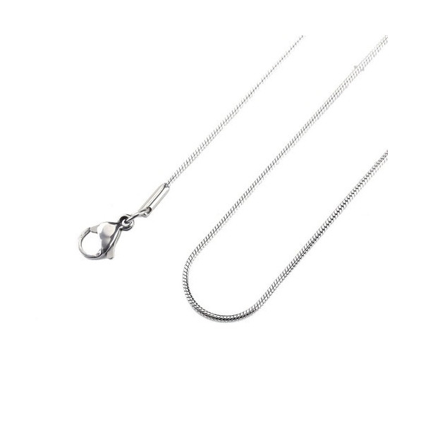 Colliers 45 cm - maille serpent 0.9 mm - en Acier Inoxydable 304