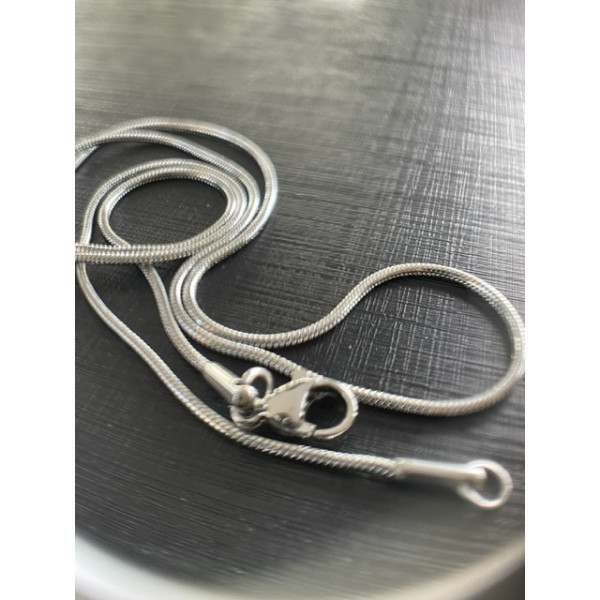 Colliers 45 cm - maille serpent 0.9 mm - en Acier Inoxydable 304