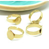 Supports de Bague Plateau Lisse 12mm – Acier Inoxydable 304 Doré 24K
