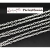 Chaîne Maille Forçat 2,8 × 3,6 mm – Métal Argent Platine