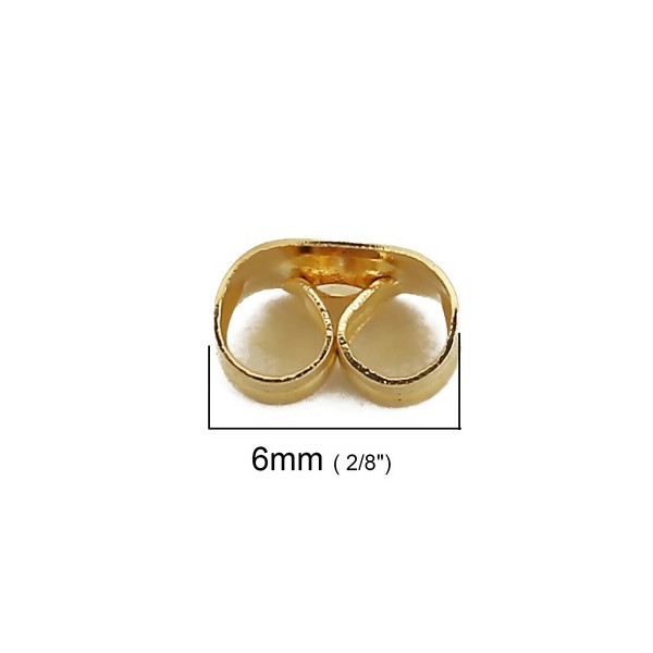 Embouts / Poussoirs pour Boucles d'Oreilles – Acier Inoxydable 304 – Doré à l'Or Fin 24K