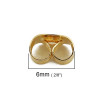 Embouts / Poussoirs pour Boucles d'Oreilles – Acier Inoxydable 304 – Doré à l'Or Fin 24K