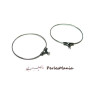 Boucles d'oreilles CREOLES Cintres 30mm laiton finition Gun Métal