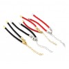 Bracelets Intercalaire cordon Nylon avec chaîne de confort Laiton  finition Doré Coloris Rouge