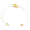 Support bracelet Intercalaire cordon Nylon ajustable avec accroche Slide Arbre Cuivre Doré  Coloris Blanc