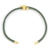 Support bracelet Intercalaire cordon Nylon ajustable avec accroche Slide Arbre Cuivre Doré Coloris Vert Sauge