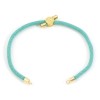 Support bracelet Intercalaire cordon Nylon ajustable avec accroche Slide Arbre Cuivre Doré Coloris Menthe à l'eau
