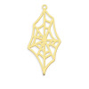 Pendentif Toile d'Araignée, Halloween 38mm Acier Inoxydable 304 finition placage Doré