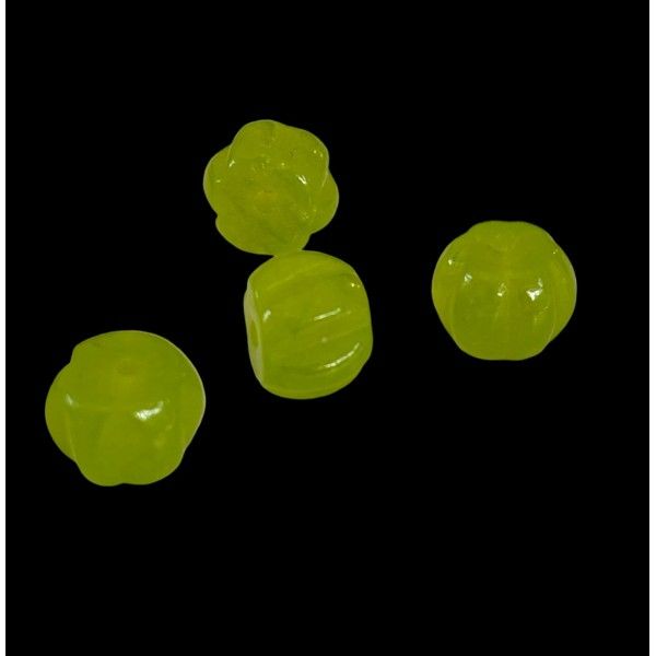 Perles Forme POTIRON 6 par 8mm Calcédoine teintée Vert Pep's