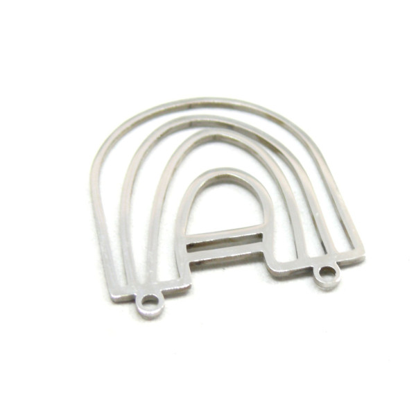 Pendentifs -  Connecteur Arche 32 mm - Argenté en Acier Inoxydable 304 - pour bijoux raffinés