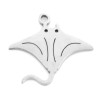Pendentifs Raie Manta 18,5mm en Acier Inoxydable finition Argent platine