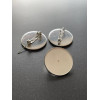 Supports de Broches plateau 20mm Acier Inoxydable 304 finition Argent Platine