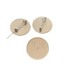 Supports de Broches plateau 20mm Acier Inoxydable 304 finition Argent Platine