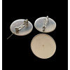 Supports de Broches plateau 20mm Acier Inoxydable 304 finition Argent Platine