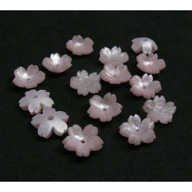 Pendentifs, Cabochons fleurs de  Cerisier, Sakura 11mm en acétate Rose