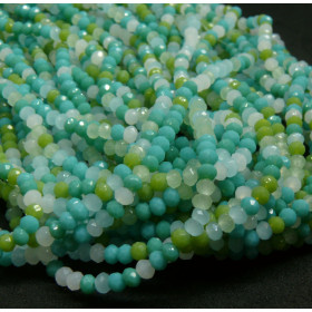Perles - Rondelles - Verre Facettée 3 par 2mm