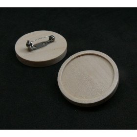 Supports de Broches plateau 20mm en Bois et Acier Inoxydable 304 finition Argent Platine