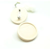 Supports de Broches plateau 20mm en Bois et Acier Inoxydable 304 finition Argent Platine