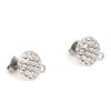 Boucles d'oreilles Puce Ronde Martelée 12mm Acier inoxydable 304 finition Argent Platine