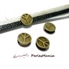 passants Slides Medaillon "Peace and Love" en métal BRONZE