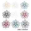 Estampes, pendentif filigrane, Fleur forme Mandala 30mm métal Coloris Gris, DIY