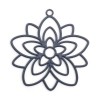 Estampes, pendentif filigrane, Fleur forme Mandala 30mm métal Coloris Gris, DIY