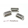 slides passant Rectangle 13.5 mm métal coloris Argent Antique