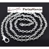 Colliers 45.6cm Chaine Maille 3.5 par 2.5mm métal coloris Argent Vif