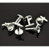 Supports Boutons de manchettes 14mm Cuivre Argent Vif