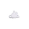Pendentifs Souris 13mm en Acier Inoxydable 304 Placage Ionique Argenté