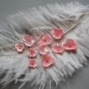 Perles intercalaire 3D forme Fleur Nacre sculptée 8mm en Nacre naturelle finition Rose pastel