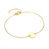 Bracelet maille fine Médaillon à personnaliser avec poinçons 9 mm Acier Inoxydable 316L Doré
