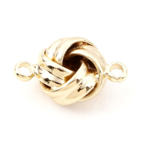 Connecteur Nœud 3D 13 par 8mm en Cuivre finition Doré 18KT