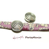 slides passants perles coulissantes fleur  Viel argent
